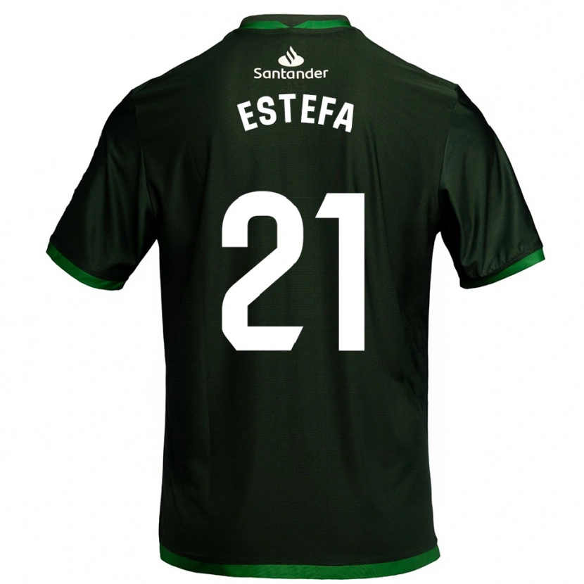 Danxen Dětské Estefanía Torralba Pareja #21 Tmavě Zelená Daleko Hráčské Dresy 2025/26 Dres