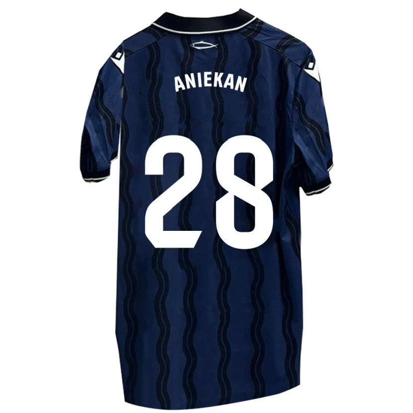 Danxen Dětské Bless Aniekan #28 Tmavě Modrá Černá Daleko Hráčské Dresy 2025/26 Dres