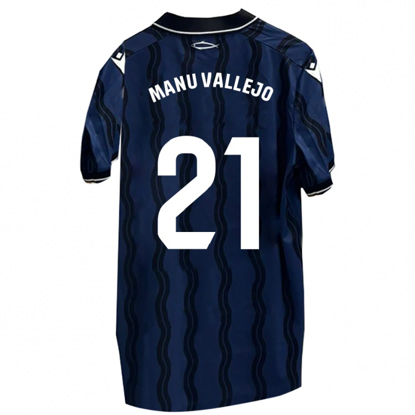 Danxen Dětské Manu Vallejo #21 Tmavě Modrá Černá Daleko Hráčské Dresy 2025/26 Dres