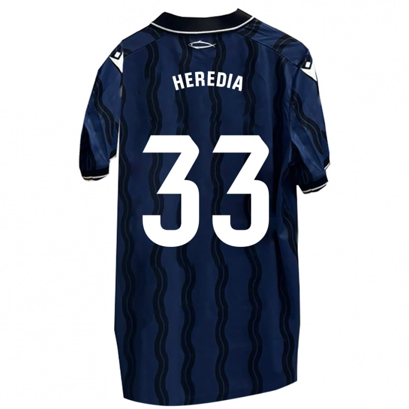 Danxen Dětské Juanpe Heredia #33 Tmavě Modrá Černá Daleko Hráčské Dresy 2025/26 Dres