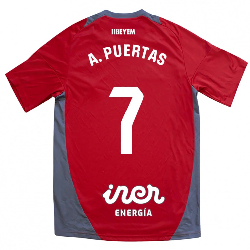 Danxen Dětské Antonio Puertas #7 Červená Šedá Daleko Hráčské Dresy 2025/26 Dres