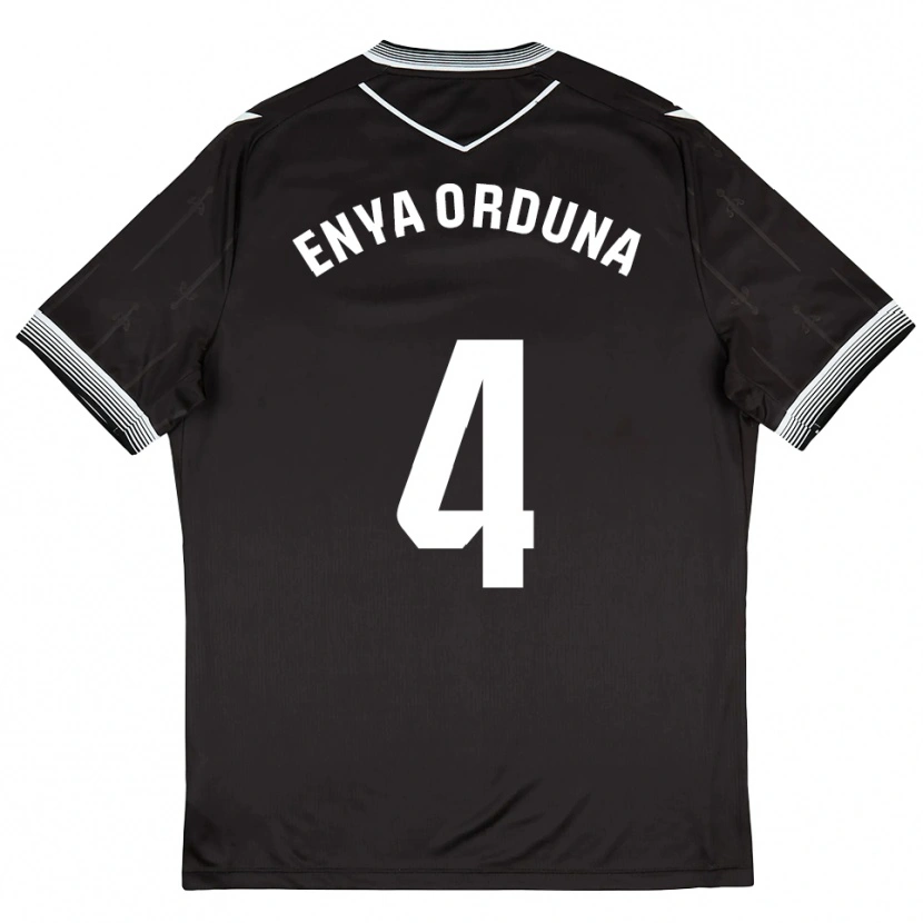 Danxen Dětské Enya Orduna #4 Černá Bílá Daleko Hráčské Dresy 2025/26 Dres