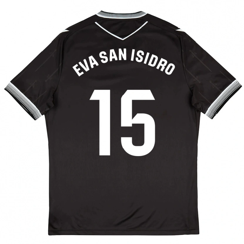 Danxen Dětské Eva San Isidro #15 Černá Bílá Daleko Hráčské Dresy 2025/26 Dres