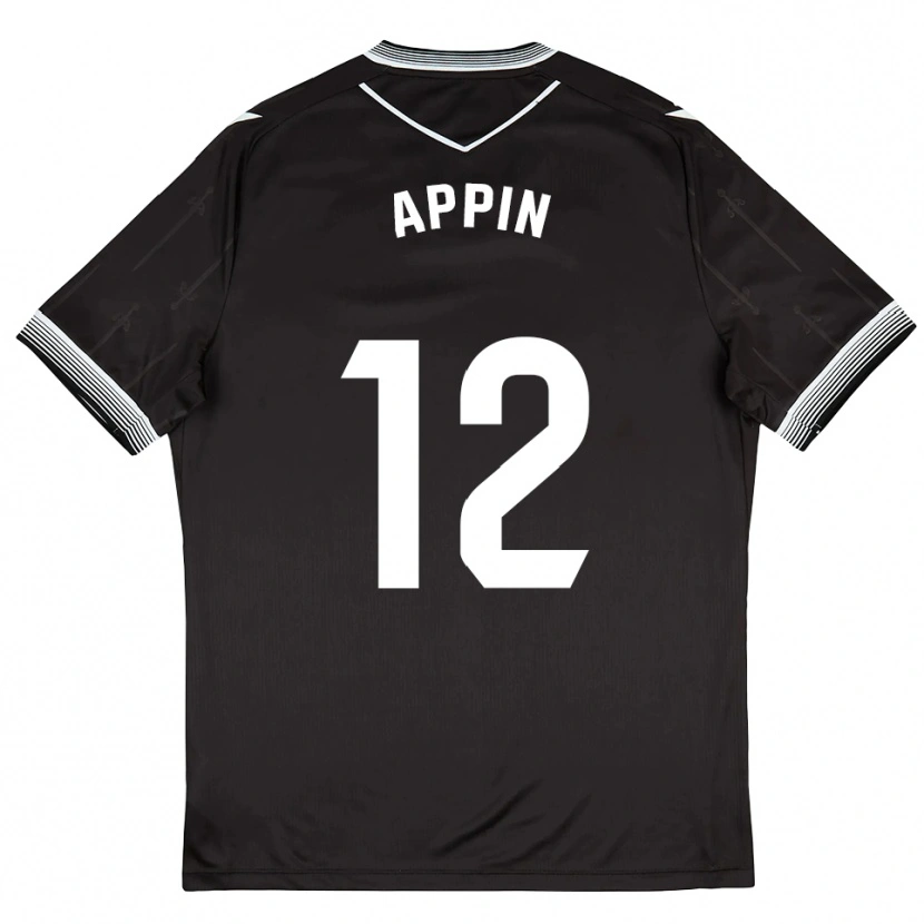 Danxen Dětské Kévin Appin #12 Černá Bílá Daleko Hráčské Dresy 2025/26 Dres