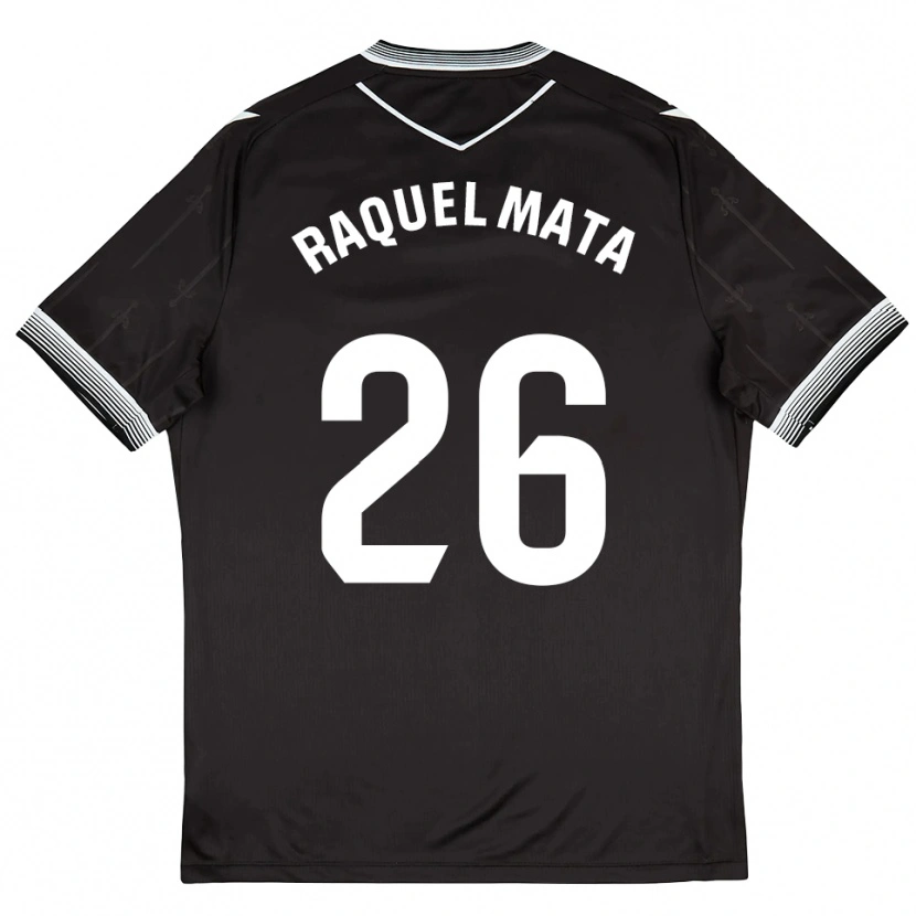Danxen Dětské Raquel Mata #26 Černá Bílá Daleko Hráčské Dresy 2025/26 Dres