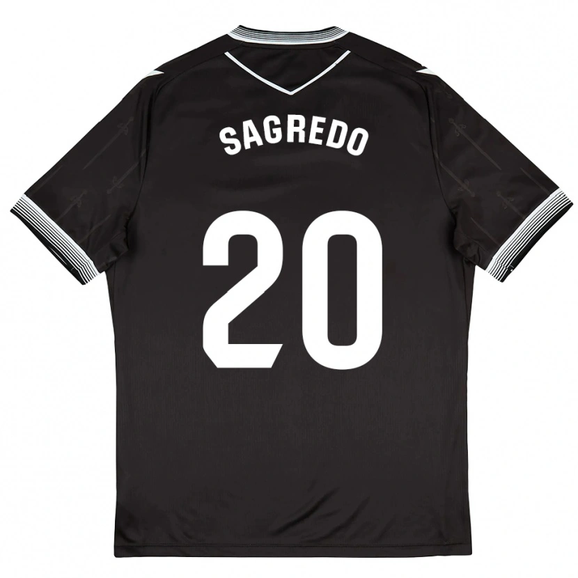 Danxen Dětské Pablo Sagredo #20 Černá Bílá Daleko Hráčské Dresy 2025/26 Dres