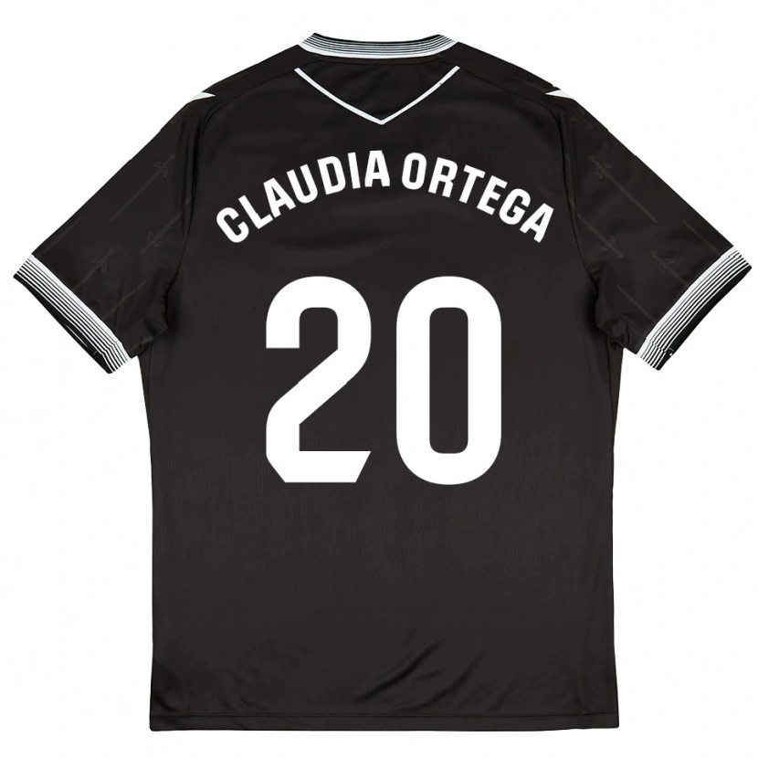 Danxen Dětské Claudia Ortega #20 Černá Bílá Daleko Hráčské Dresy 2025/26 Dres