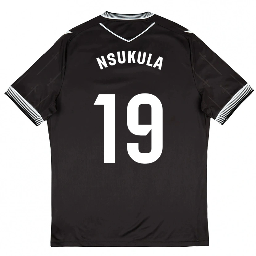 Danxen Dětské Georges Nsukula #19 Černá Bílá Daleko Hráčské Dresy 2025/26 Dres
