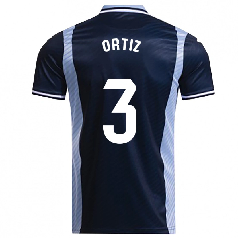Danxen Dětské Josema Ortiz #3 Tmavě Modrá Nebesky Modrá Daleko Hráčské Dresy 2025/26 Dres