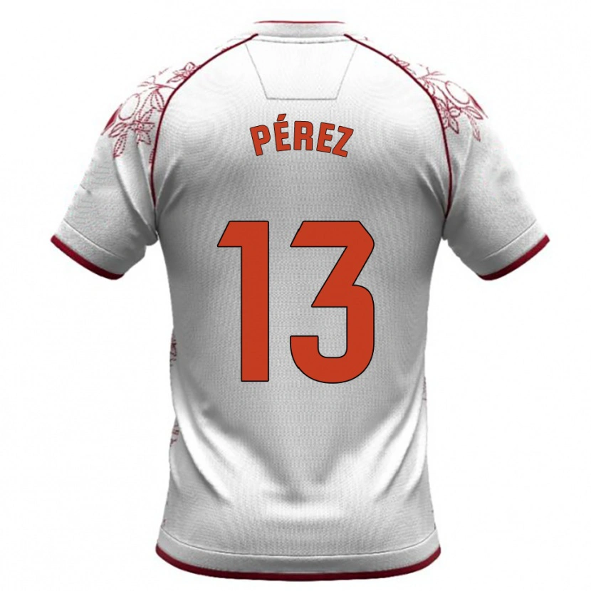 Danxen Dětské Axel Pérez #13 Bílá Burgundská Daleko Hráčské Dresy 2025/26 Dres