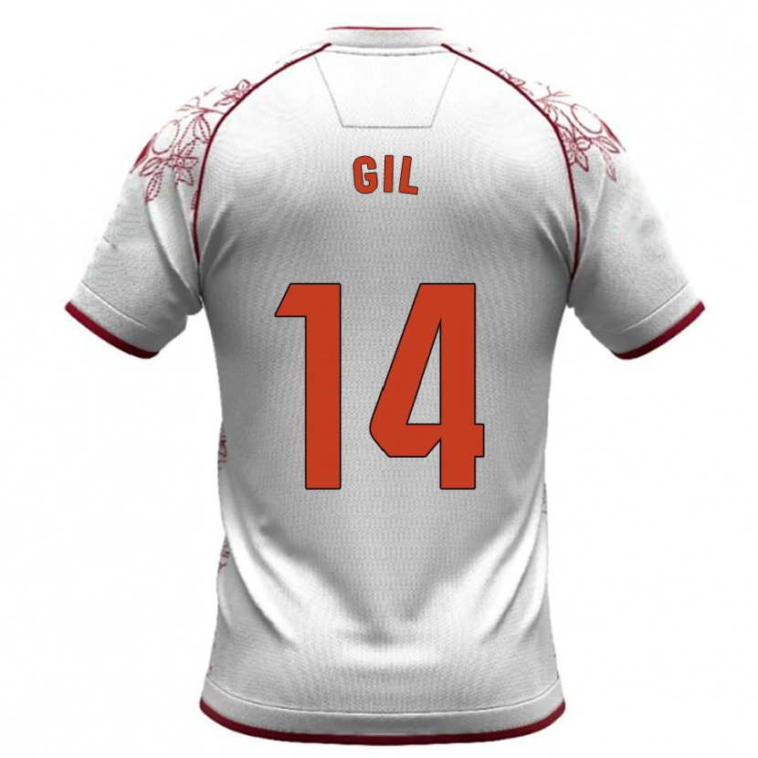 Danxen Dětské Óscar Gil #14 Bílá Burgundská Daleko Hráčské Dresy 2025/26 Dres