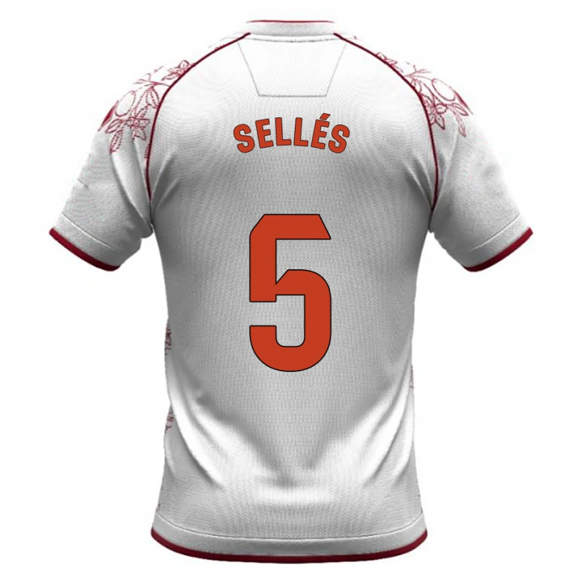 Danxen Dětské David Sellés #5 Bílá Burgundská Daleko Hráčské Dresy 2025/26 Dres