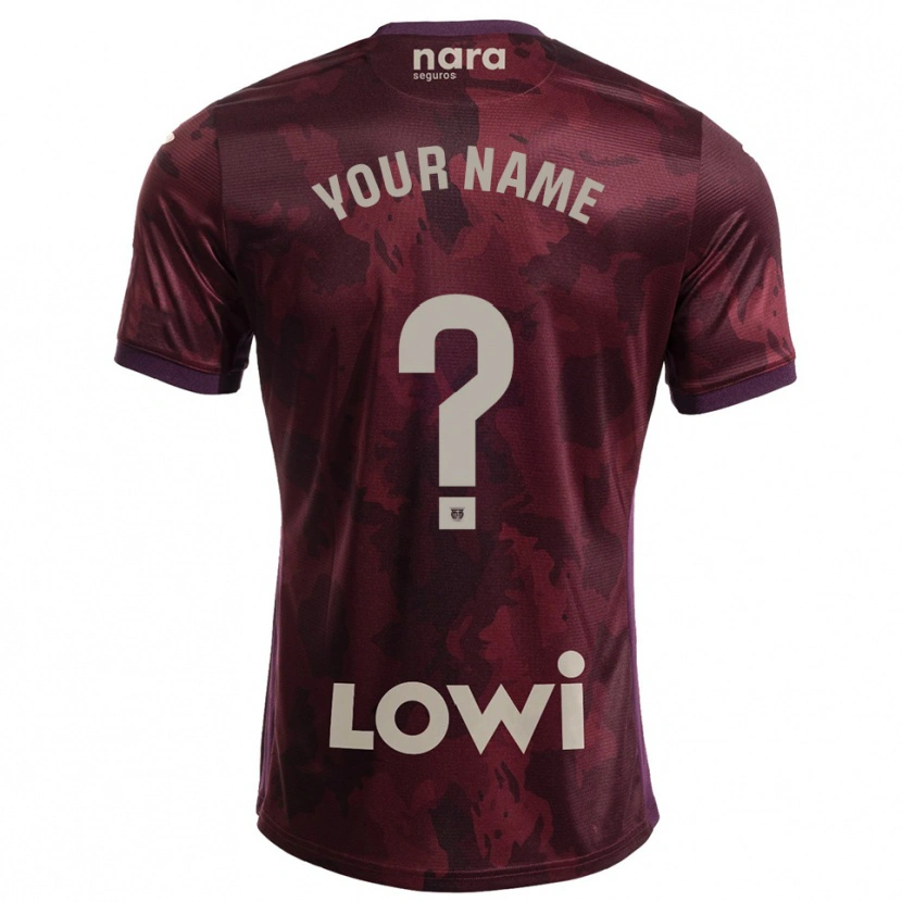 Danxen Dětské Tvé Jméno #0 Burgundská Bílá Daleko Hráčské Dresy 2025/26 Dres