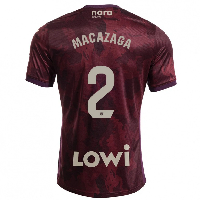 Danxen Dětské Lucas Macazaga #2 Burgundská Bílá Daleko Hráčské Dresy 2025/26 Dres