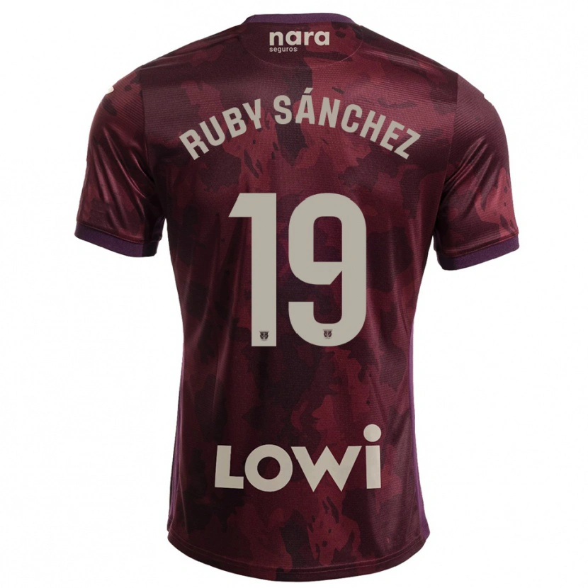 Danxen Dětské Ruby Sánchez #19 Burgundská Bílá Daleko Hráčské Dresy 2025/26 Dres