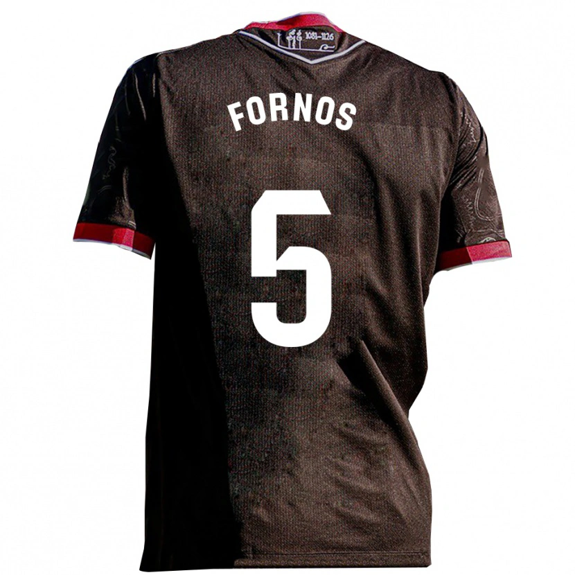 Danxen Dětské Quique Fornos #5 Černá Červená Daleko Hráčské Dresy 2025/26 Dres