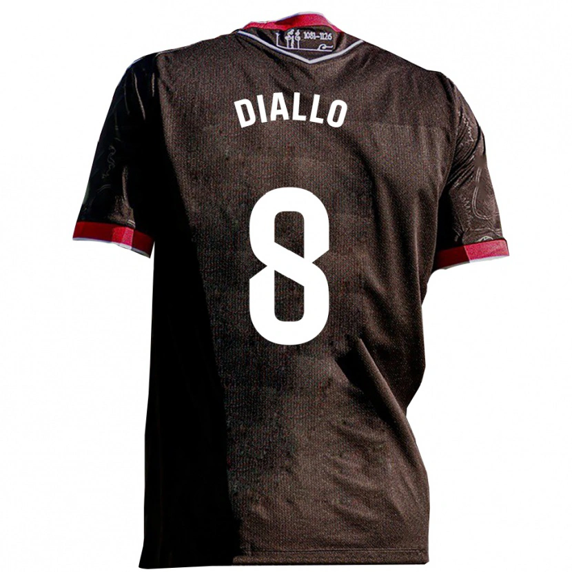 Danxen Dětské Selu Diallo #8 Černá Červená Daleko Hráčské Dresy 2025/26 Dres