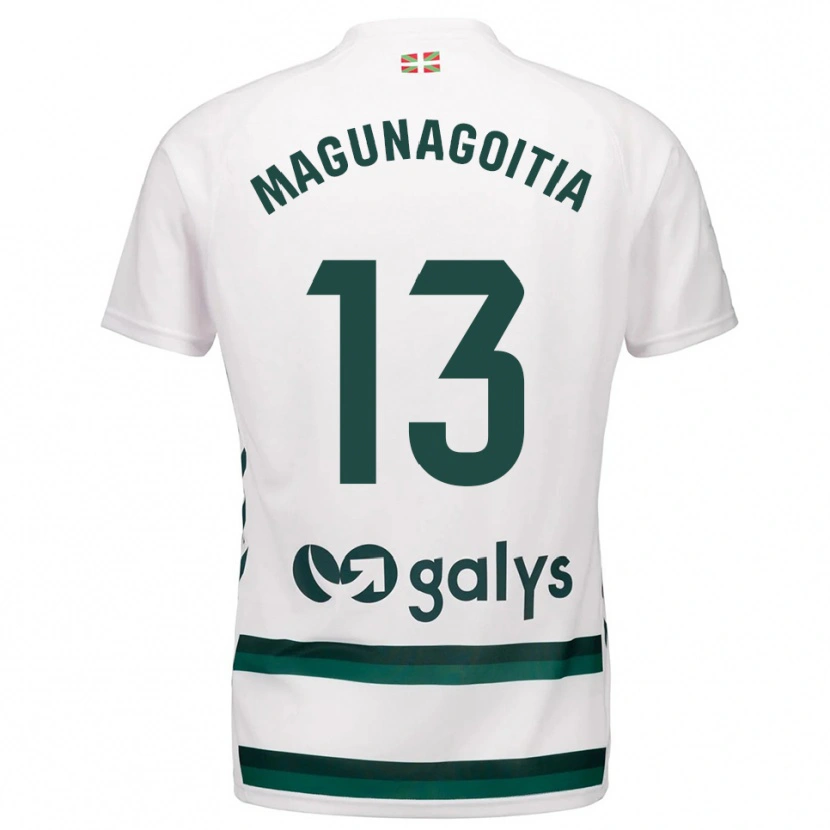 Danxen Dětské Jonmi Magunagoitia #13 Bílá Zelená Daleko Hráčské Dresy 2025/26 Dres
