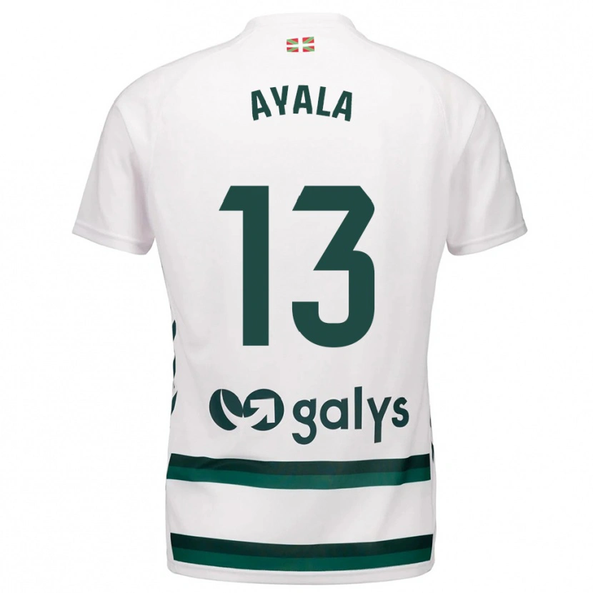 Danxen Dětské Unai Ayala #13 Bílá Zelená Daleko Hráčské Dresy 2025/26 Dres