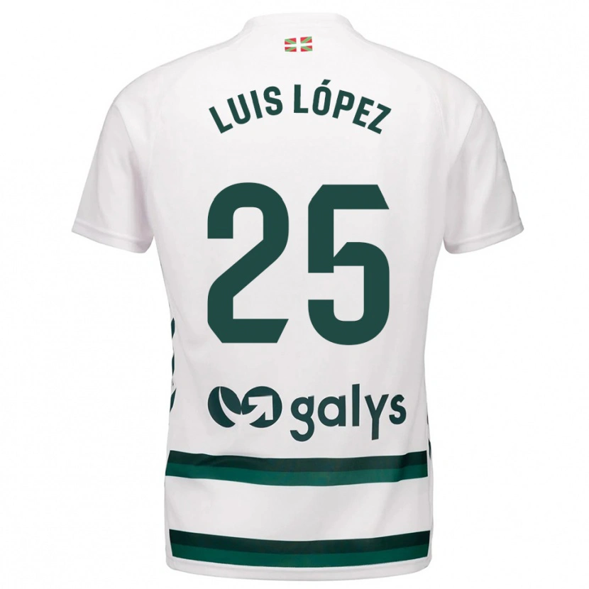 Danxen Dětské Luis López #25 Bílá Zelená Daleko Hráčské Dresy 2025/26 Dres