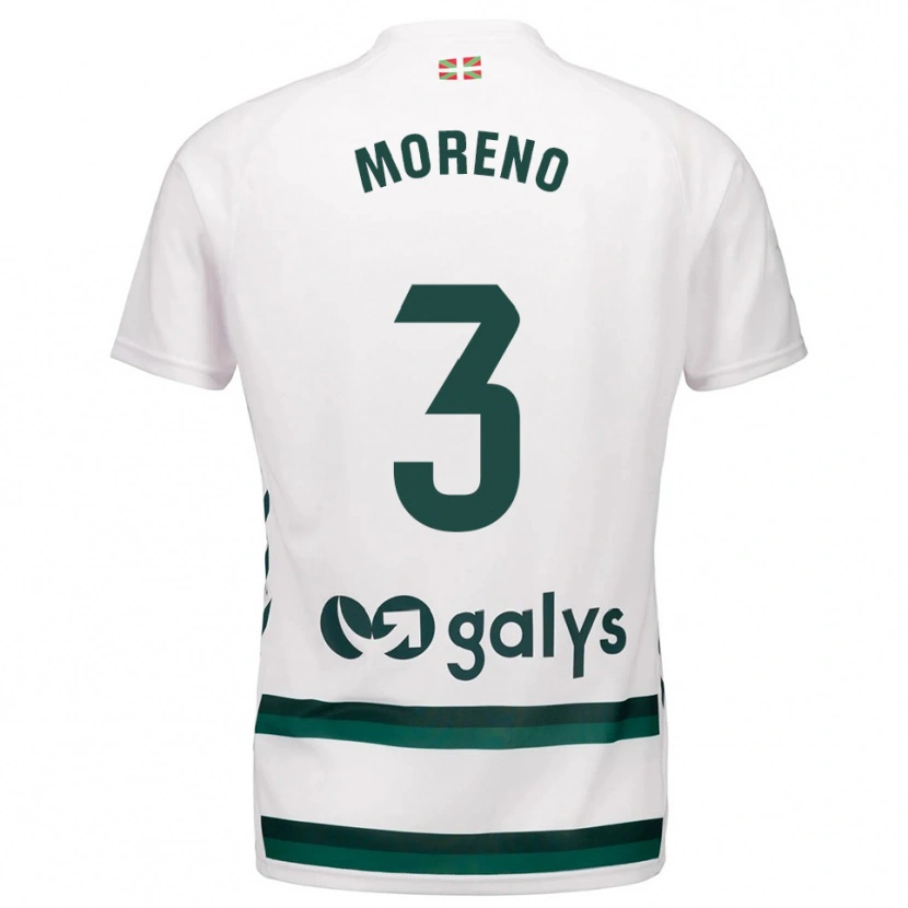 Danxen Dětské Marco Moreno #3 Bílá Zelená Daleko Hráčské Dresy 2025/26 Dres