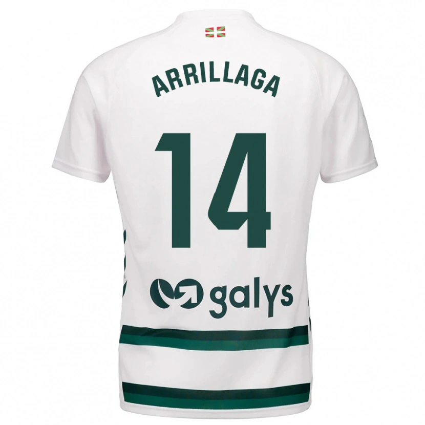 Danxen Dětské Hodei Arrillaga #14 Bílá Zelená Daleko Hráčské Dresy 2025/26 Dres