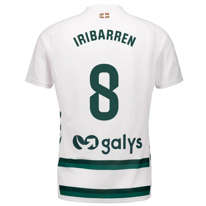 Danxen Dětské Amaia Iribarren Arteta #8 Bílá Zelená Daleko Hráčské Dresy 2025/26 Dres