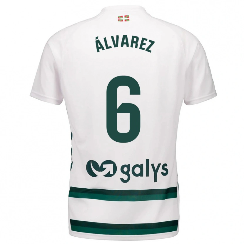 Danxen Dětské Sergio Álvarez #6 Bílá Zelená Daleko Hráčské Dresy 2025/26 Dres