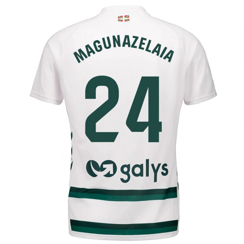 Danxen Dětské Jon Magunazelaia #24 Bílá Zelená Daleko Hráčské Dresy 2025/26 Dres