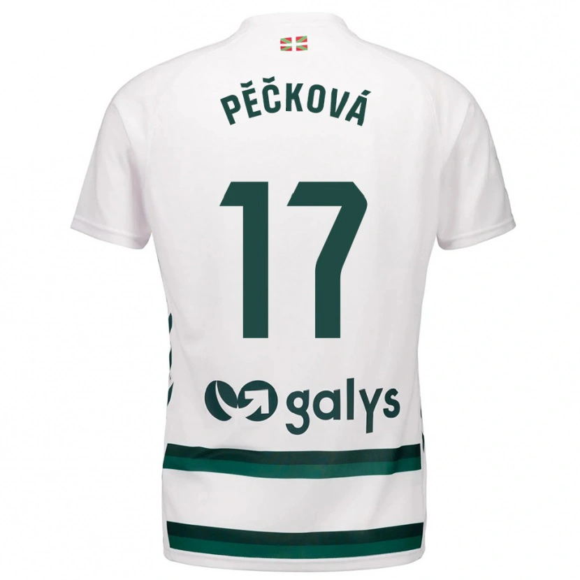 Danxen Dětské Alena Pěčková #17 Bílá Zelená Daleko Hráčské Dresy 2025/26 Dres