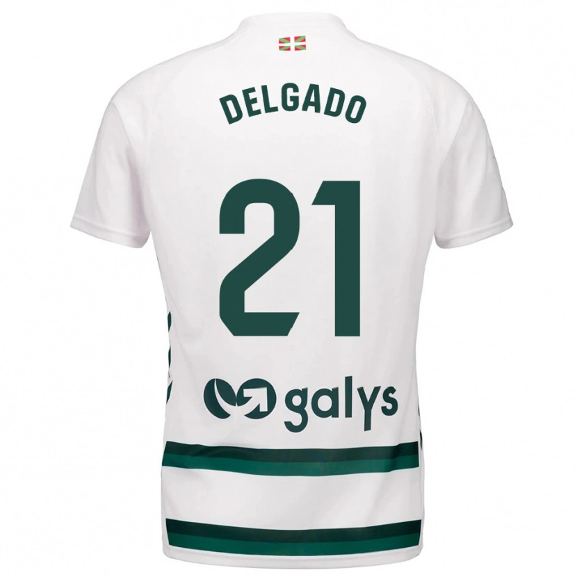 Danxen Dětské Marc Delgado #21 Bílá Zelená Daleko Hráčské Dresy 2025/26 Dres