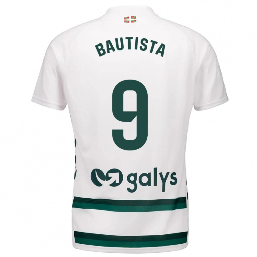 Danxen Dětské Jon Bautista #9 Bílá Zelená Daleko Hráčské Dresy 2025/26 Dres