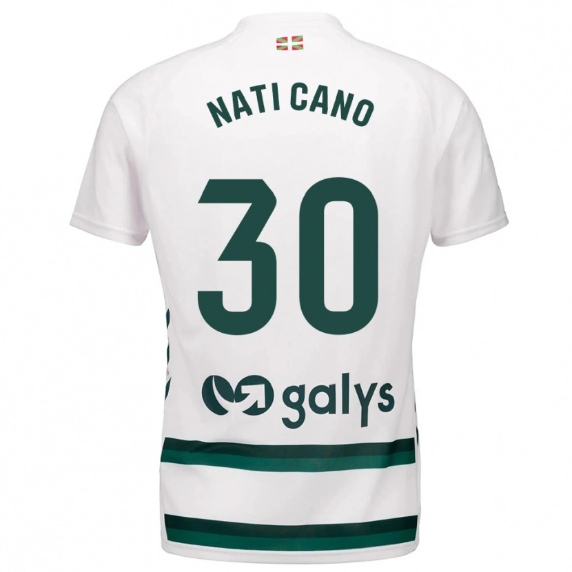 Danxen Dětské Natividad Cano Cabello #30 Bílá Zelená Daleko Hráčské Dresy 2025/26 Dres