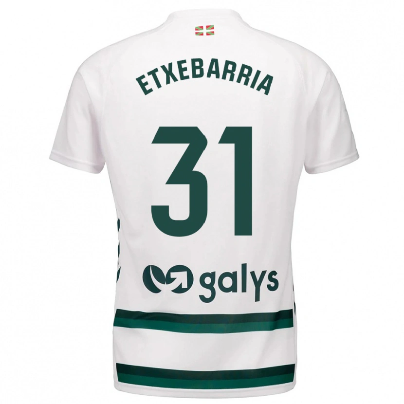 Danxen Dětské Ekain Etxebarria #31 Bílá Zelená Daleko Hráčské Dresy 2025/26 Dres