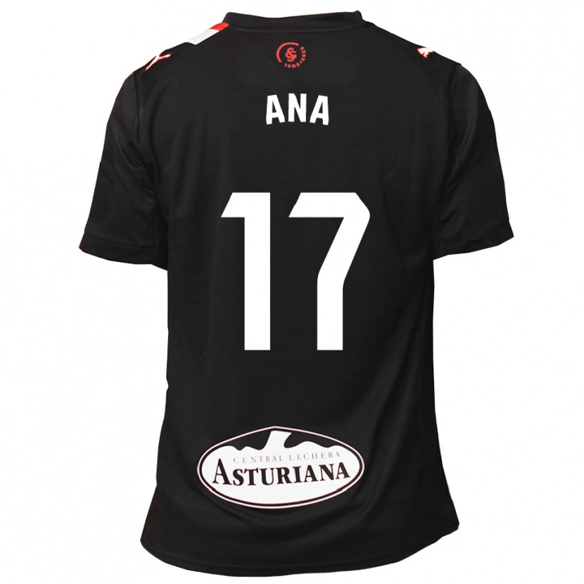 Danxen Dětské Ana Gloria Campoamor Paredes #17 Černá Bílá Daleko Hráčské Dresy 2025/26 Dres