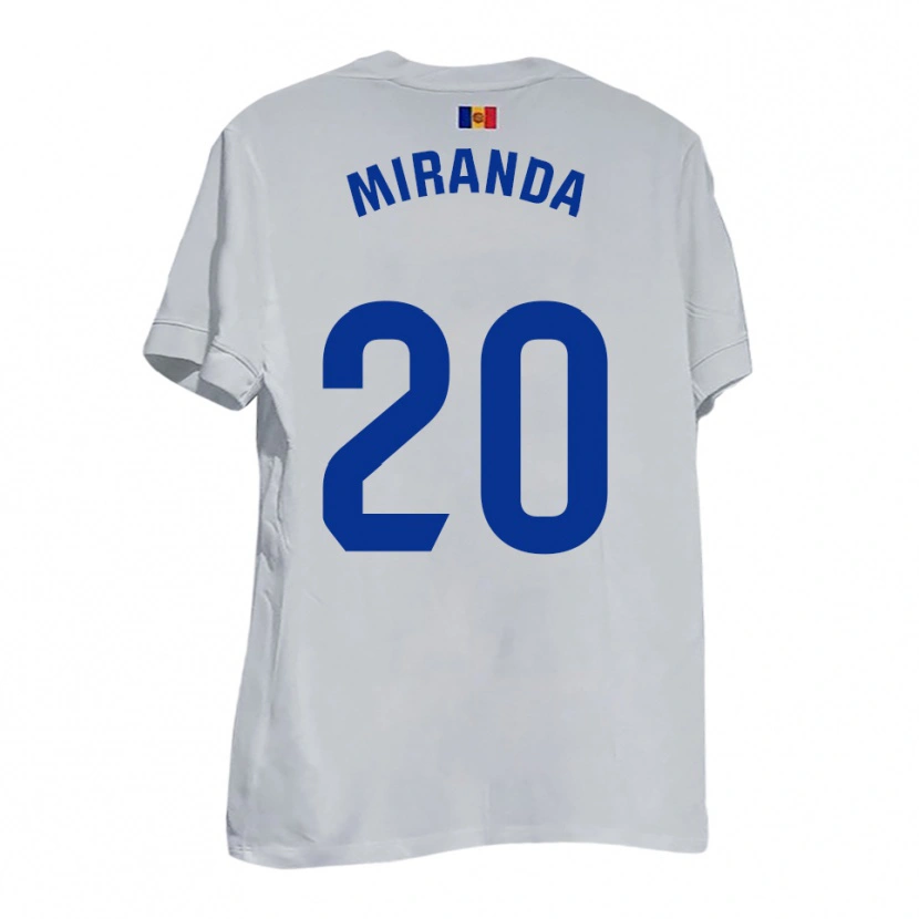 Danxen Dětské Pau Miranda #20 Bílá Modrá Žlutá Daleko Hráčské Dresy 2025/26 Dres