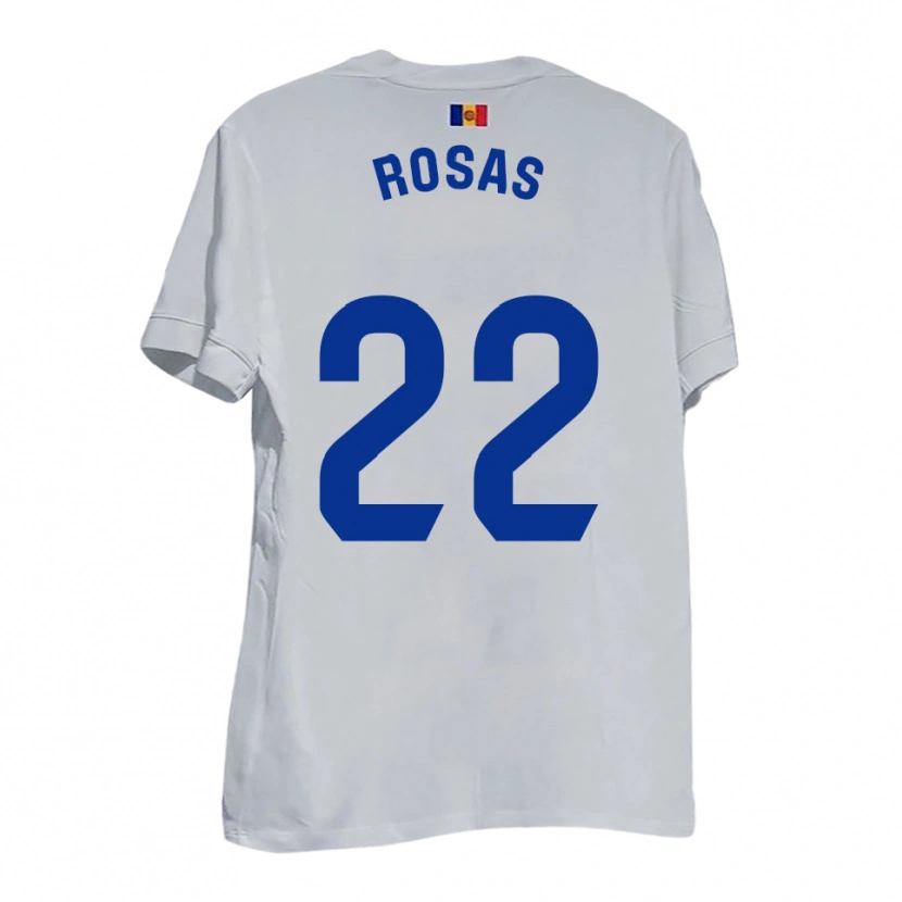 Danxen Dětské Berto Rosas #22 Bílá Modrá Žlutá Daleko Hráčské Dresy 2025/26 Dres