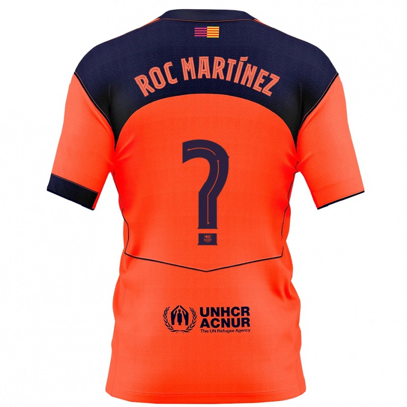 Danxen Dětské Roc Martínez #0 Oranžová Tmavě Modrá Třetí Hráčské Dresy 2025/26 Dres