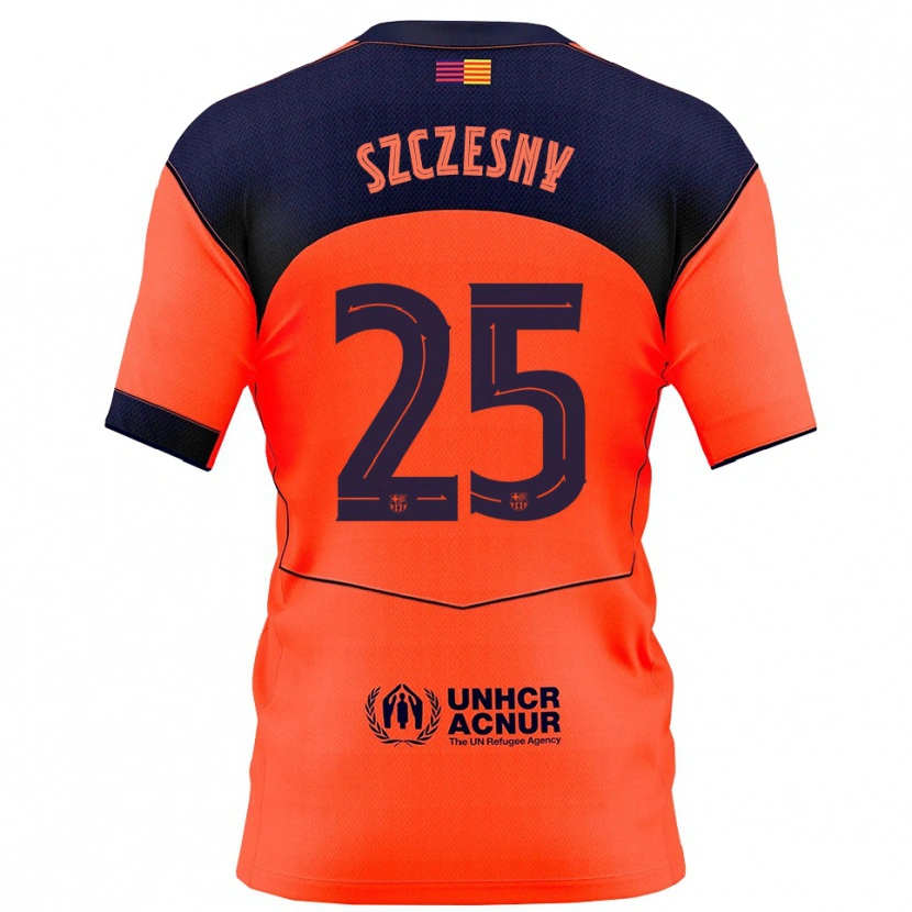 Danxen Dětské Wojciech Szczesny #25 Oranžová Tmavě Modrá Třetí Hráčské Dresy 2025/26 Dres
