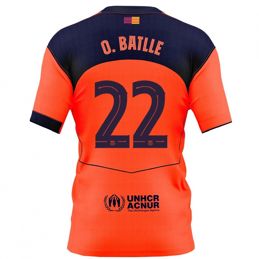 Danxen Dětské Ona Batlle #22 Oranžová Tmavě Modrá Třetí Hráčské Dresy 2025/26 Dres