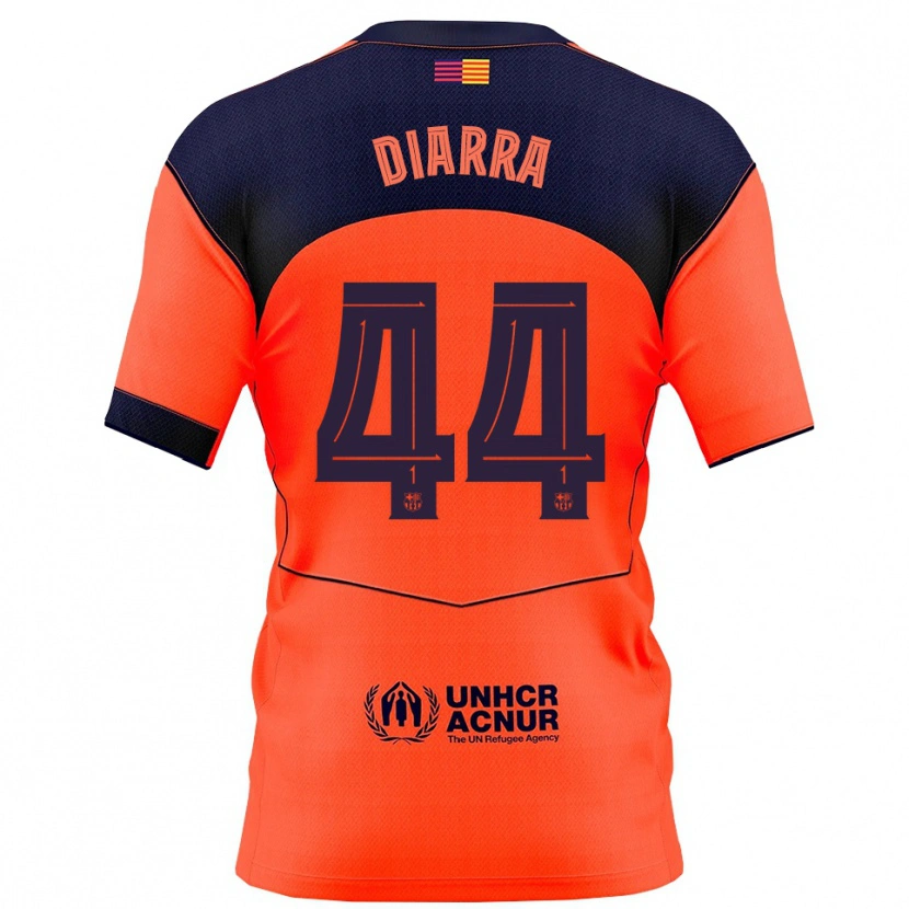Danxen Dětské Ibrahim Diarra #44 Oranžová Tmavě Modrá Třetí Hráčské Dresy 2025/26 Dres