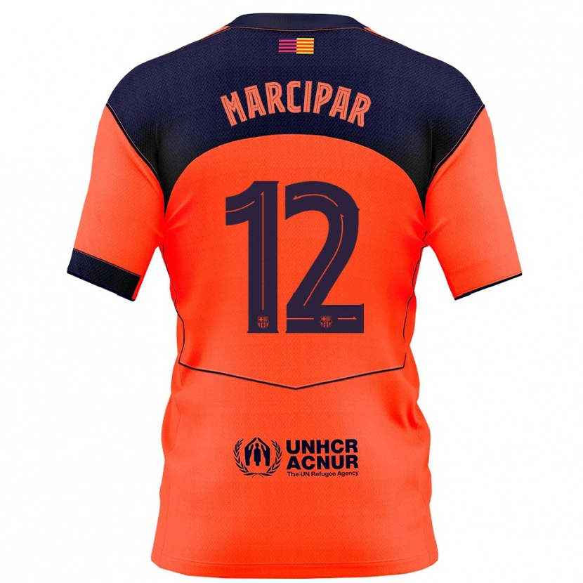 Danxen Dětské Nico Marcipar #12 Oranžová Tmavě Modrá Třetí Hráčské Dresy 2025/26 Dres