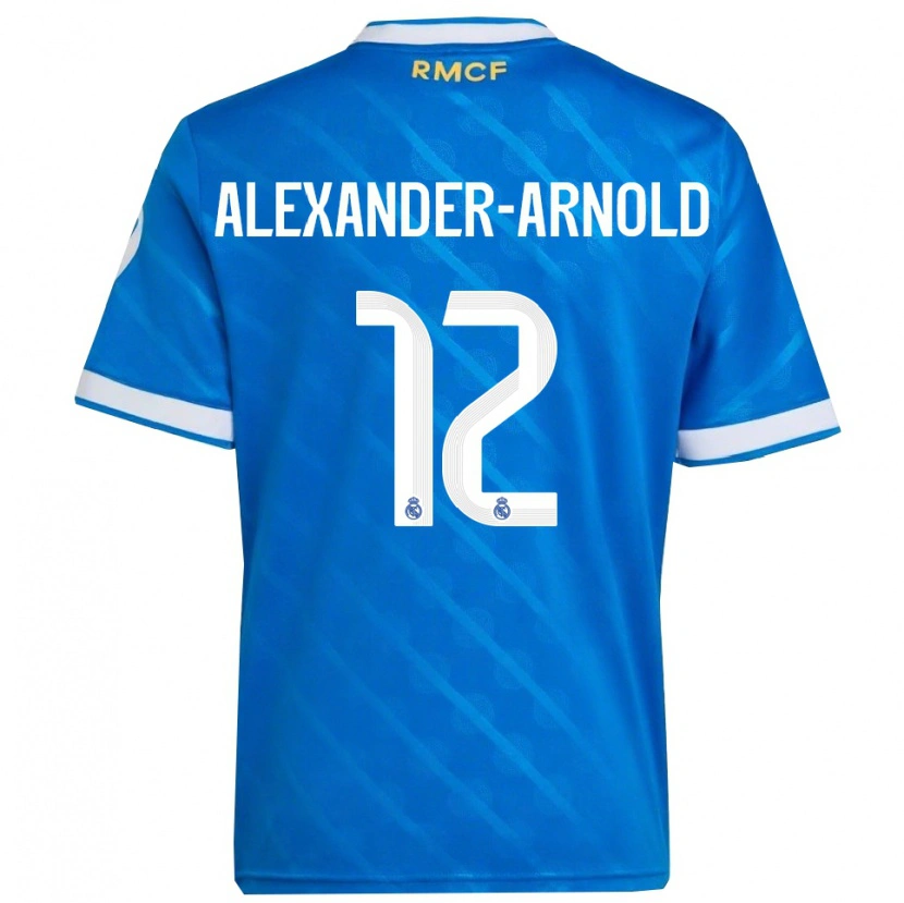 Danxen Dětské Trent Alexander-Arnold #12 Modrá Bílá Třetí Hráčské Dresy 2025/26 Dres