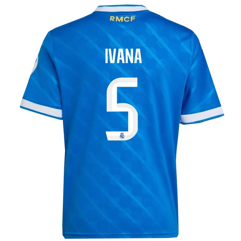 Danxen Dětské Ivana Andres #5 Modrá Bílá Třetí Hráčské Dresy 2025/26 Dres