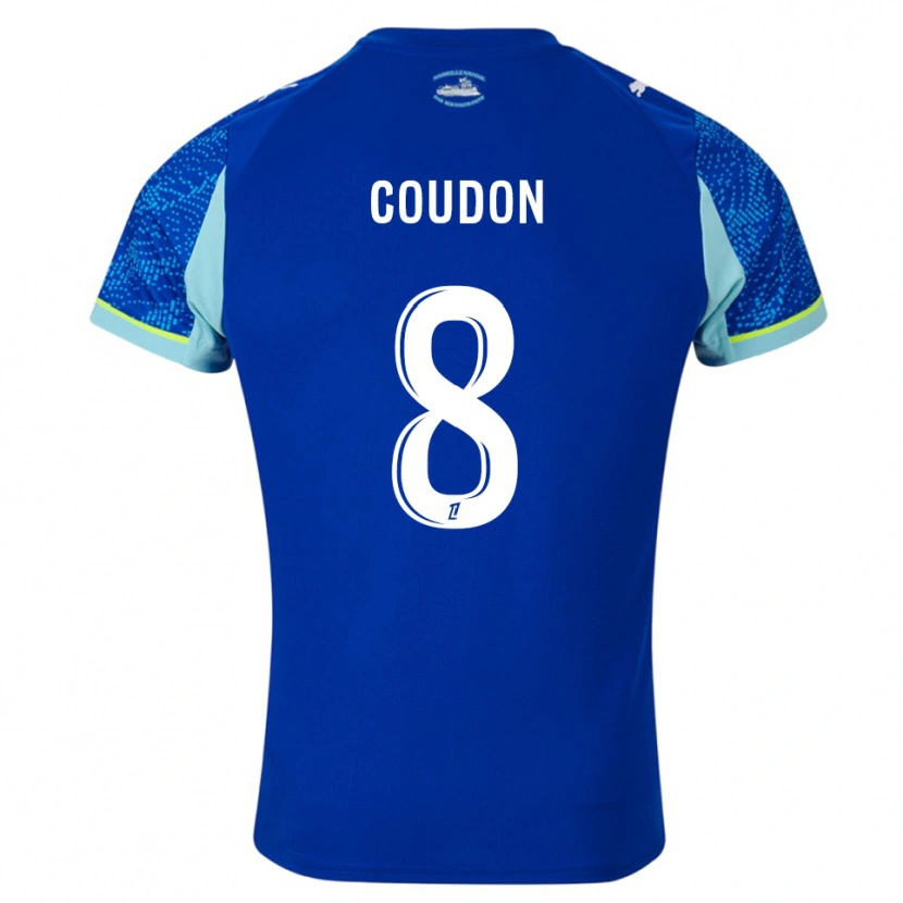 Danxen Dětské Marine Coudon #8 Nebesky Modrá Bílá Třetí Hráčské Dresy 2025/26 Dres
