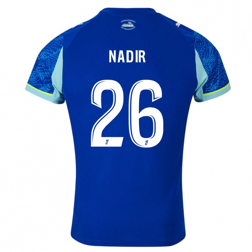 Danxen Dětské Bilal Nadir #26 Nebesky Modrá Bílá Třetí Hráčské Dresy 2025/26 Dres
