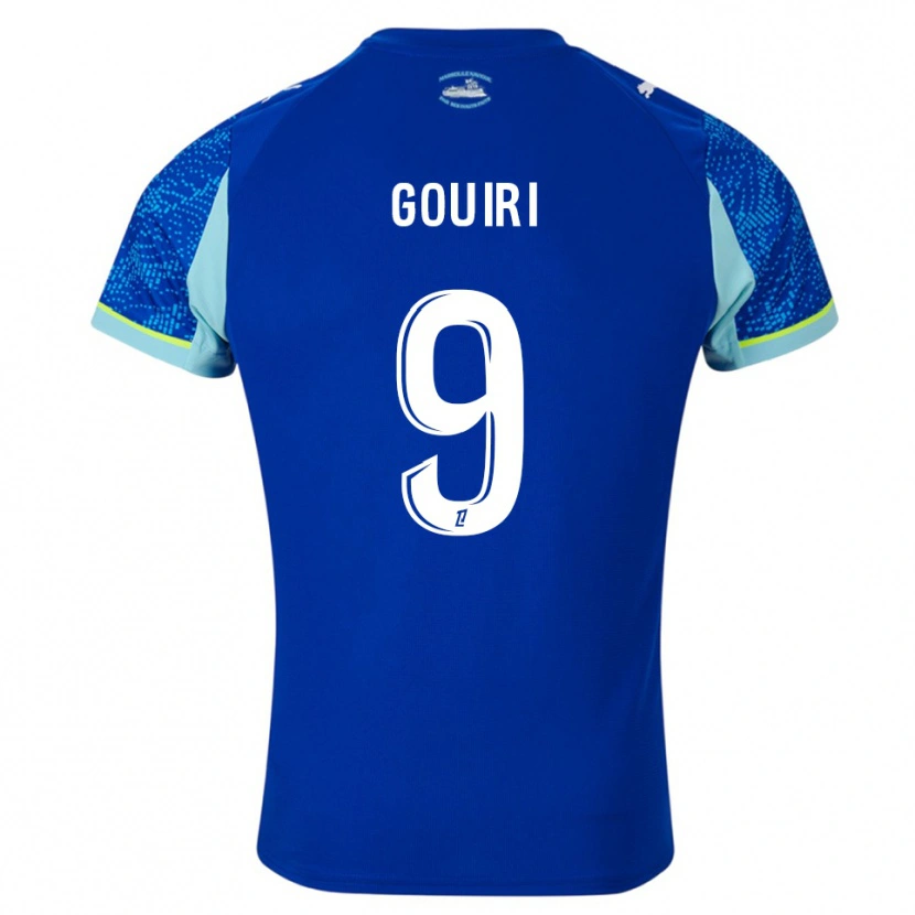 Danxen Dětské Amine Gouiri #9 Nebesky Modrá Bílá Třetí Hráčské Dresy 2025/26 Dres