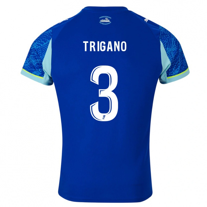 Danxen Dětské Paolo Trigano #3 Nebesky Modrá Bílá Třetí Hráčské Dresy 2025/26 Dres