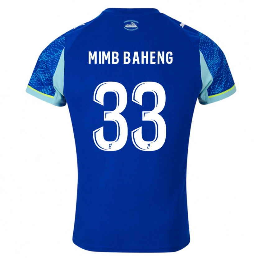 Danxen Dětské Rony Mimb Baheng #33 Nebesky Modrá Bílá Třetí Hráčské Dresy 2025/26 Dres