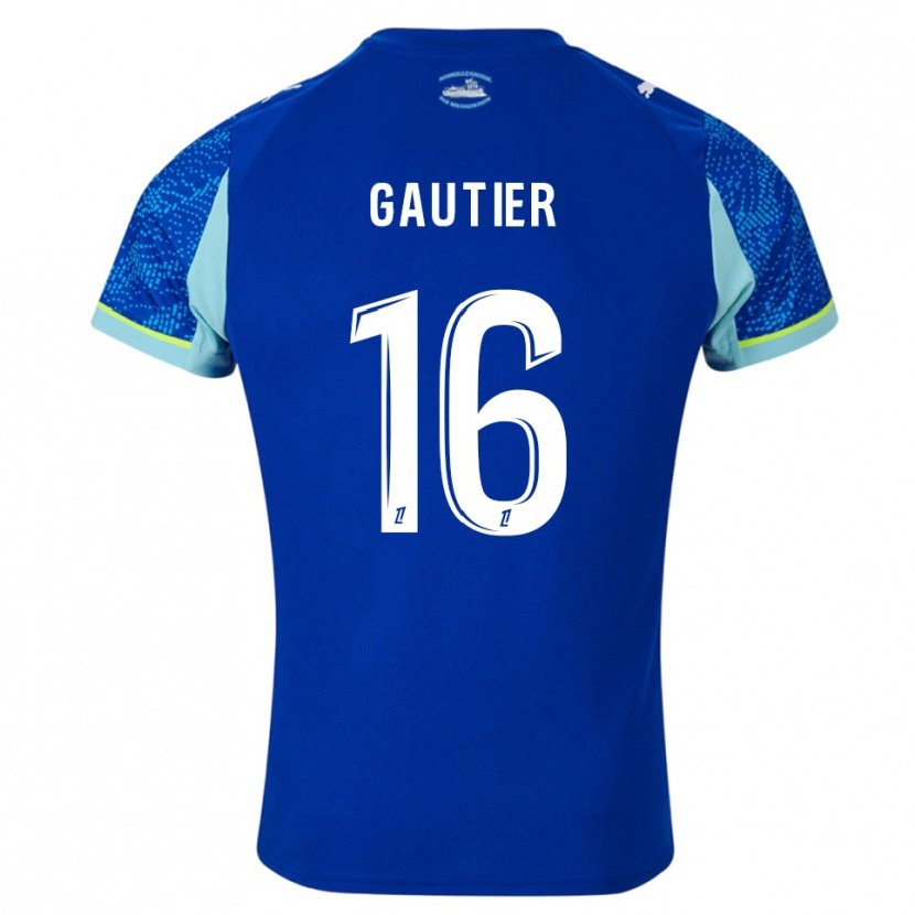 Danxen Dětské Elisa Gautier #16 Nebesky Modrá Bílá Třetí Hráčské Dresy 2025/26 Dres